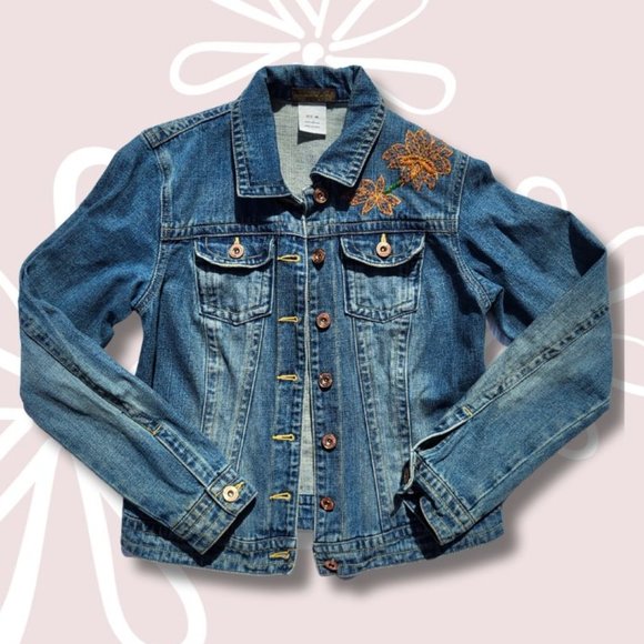 DEPARTMENT OF PEACE Jackets & Blazers - DEPARTMENT OF PEACE Embellished Denim Jacket Size M
